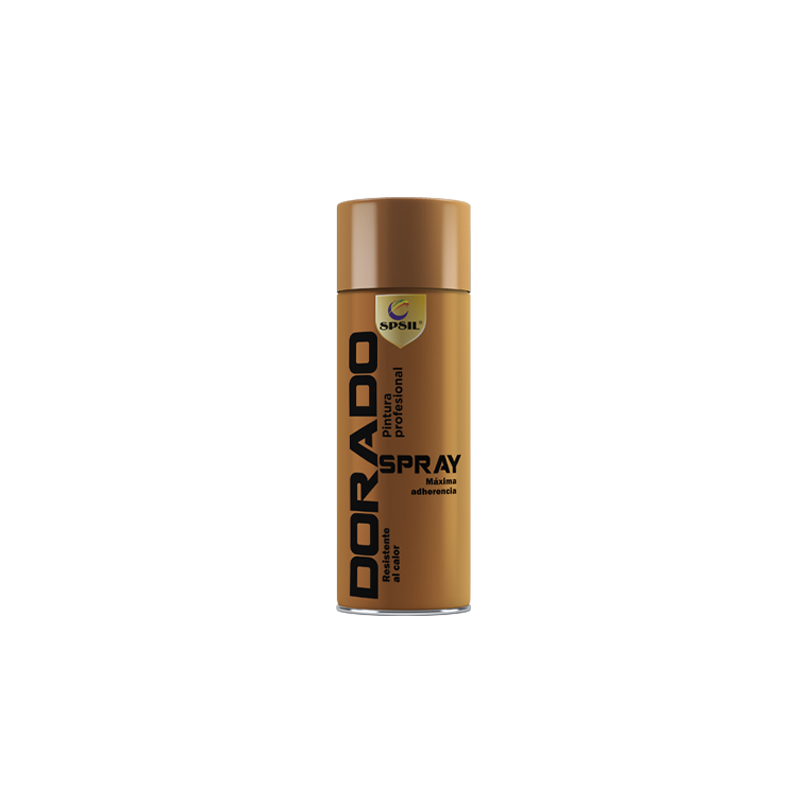 Spray Dorado Brillo Multicolor Profesional 400ml Adecuado Metal Madera y Plástico 8567