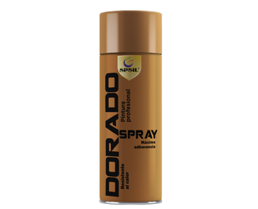 Spray Dorado Brillo Multicolor Profesional 400ml Adecuado Metal Madera y Plástico 8567