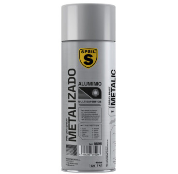 Pintura Spray Aluminio Multicolor Profesional 400ml Adecuado Metal Madera y Plástico-8596