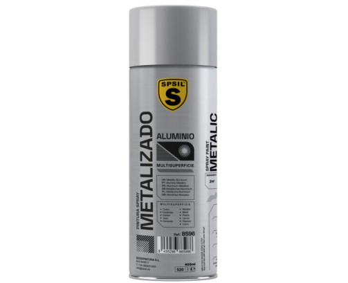 Pintura Spray Aluminio Multicolor Profesional 400ml Adecuado Metal Madera y Plástico-8596