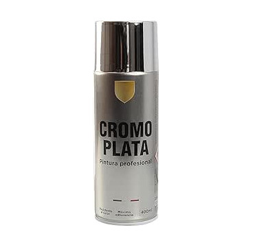 Pintura Spray Especial Cromo Plata Multicolor Profesional 400ml Adecuado Metal Madera y Plástico-8598