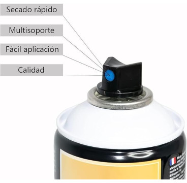 Spray Especial Cromo Cobre Multicolor Profesional 400ml Adecuado Metal Madera y Plástic-8570