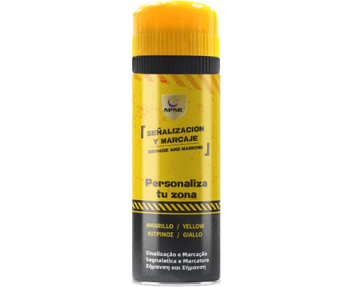 Spray Señalización y Marcaje Amarillo 400 ml - Resistencia a la Intemperie - Señalización de viales y carreteras - Secado Rápido