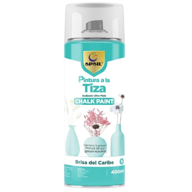 Pintura Spray a la Tiza Color Pastel Acabado Ultra Mate - Brisas del Caribe 400ml, T-009