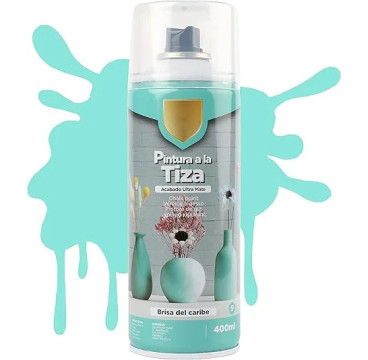 Pintura Spray a la Tiza Color Pastel Acabado Ultra Mate - Brisas del Caribe 400ml, T-009