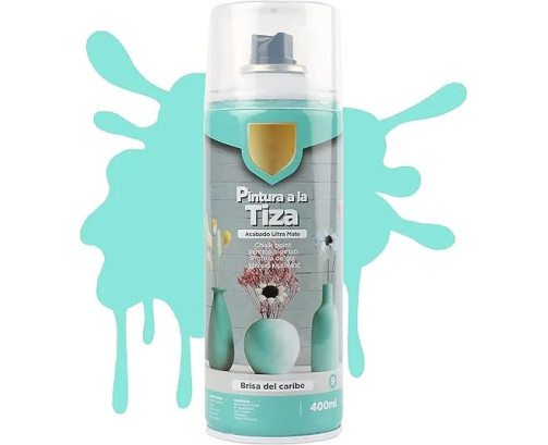 Pintura Spray a la Tiza Color Pastel Acabado Ultra Mate - Brisas del Caribe 400ml, T-009
