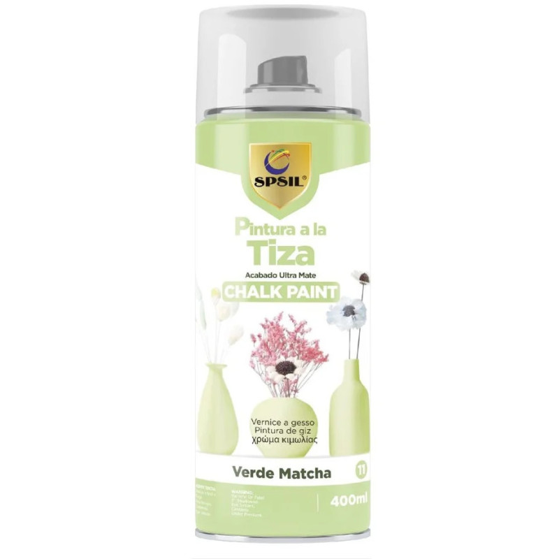 Pintura Spray a la Tiza Color Pastel Acabado Ultra Mate - Verde Matcha 400ml,T-O11