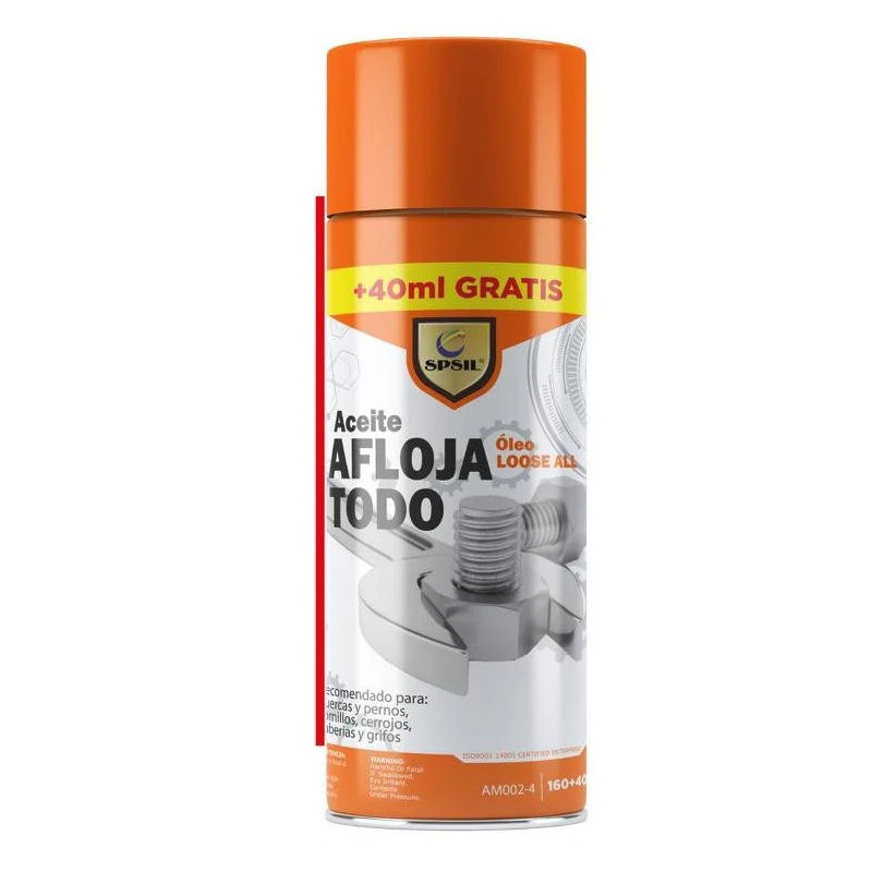 Aceite aflojatodo en Spray, Transparente - 200 ml