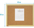 Pizarra Corcho 30X40 CM Marco Madera Marrón Kit Montaje Chinchetas Incluidas Tablero Anuncios Oficina ，CHELY INTERMARKET