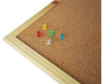 Pizarra Corcho 30X40 CM Marco Madera Marrón Kit Montaje Chinchetas Incluidas Tablero Anuncios Oficina ，CHELY INTERMARKET