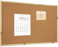 Pizarra Corcho 30X40 CM Marco Madera Marrón Kit Montaje Chinchetas Incluidas Tablero Anuncios Oficina ，CHELY INTERMARKET