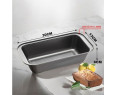 Molde Plumcake 30x13x6 cm, Acero con revestimiento antiadherente, gris