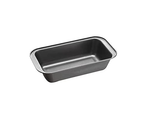 Molde Plumcake 25x13x6 cm, Acero con revestimiento antiadherente, gris
