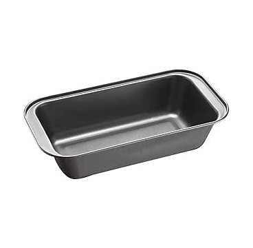 Molde Plumcake 35x13x6 cm, Acero con revestimiento antiadherente, gris