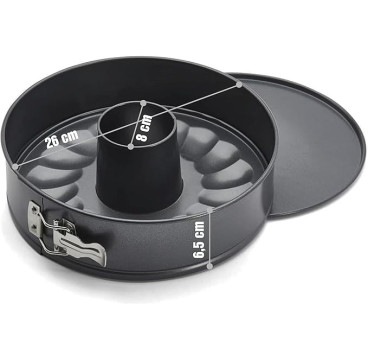 Bizcochera 2 en 1 - Molde Desmontable - Doble Fondo - Antiadherente - Ø 26 cm