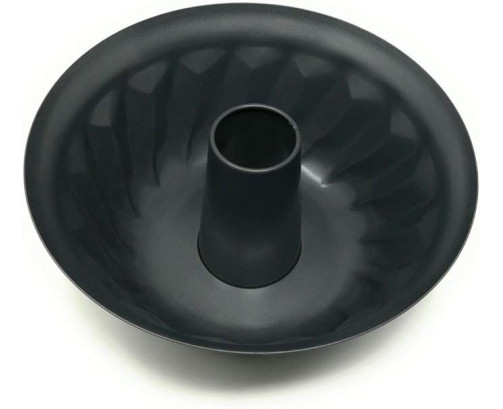 Bizcochera con Tubo - Acero al Carbono - Antiadherente - Modelo Savarin - Diámetro 24 cm
