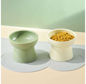 Comedero De Cerámica Elevados Para Gatos, Cuencos Elevados Para Comida Y Agua Para Gatos
