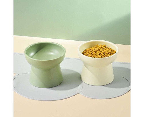 Comedero De Cerámica Elevados Para Gatos, Cuencos Elevados Para Comida Y Agua Para Gatos