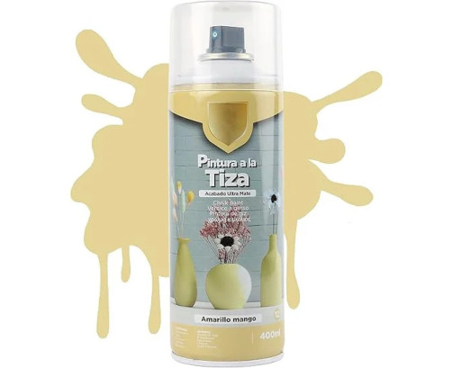 Pintura Spray a la Tiza Color Pastel Acabado Ultra Mate - Amarillo Mango 400ml,SPSIL-T012