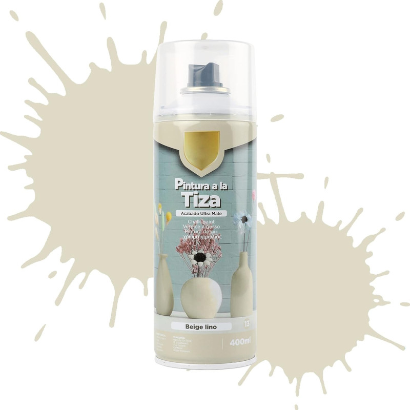 Pintura en Spray Ultra Mate a la Tiza, Chalk Paint Spray, Colores Beige Lino -T-013