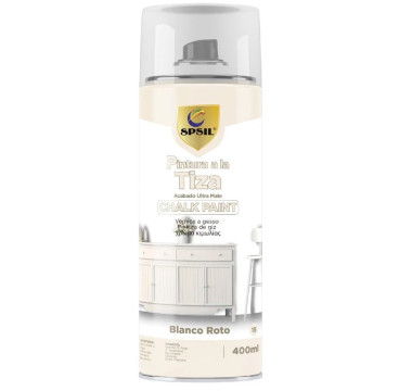 Pintura Spray a la Tiza Color Pastel Acabado Ultra Mate - Blanco Roto 400ml,T-015