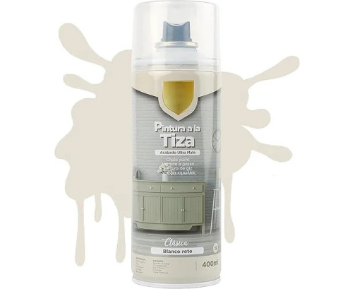 Pintura Spray a la Tiza Color Pastel Acabado Ultra Mate - Blanco Roto 400ml,T-015