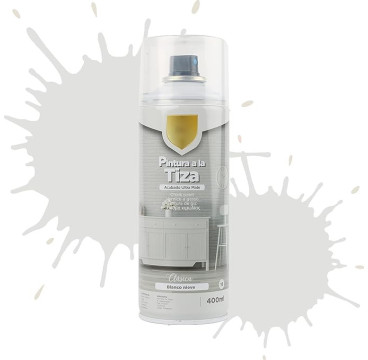 Pintura Spray a la Tiza Color Pastel Acabado Ultra Mate - Blanco Nieve 400ml-T-016