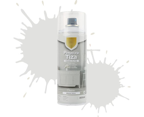 Pintura Spray a la Tiza Color Pastel Acabado Ultra Mate - Blanco Nieve 400ml-T-016