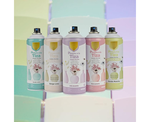 Pintura Spray a la Tiza Color Pastel Acabado Ultra Mate - Blanco Nieve 400ml-T-016