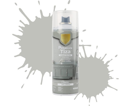 Pintura Spray a la Tiza Color Pastel Acabado Ultra Mate - Gris Clásico 400ml-T-017