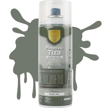 Pintura Spray a la Tiza Acabado Ultra Mate - Negro Zen 400ml-T-019