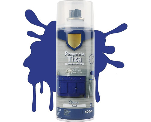 Pintura Spray a la Tiza Acabado Ultra Mate - Azul Clásico 400ml-T-022