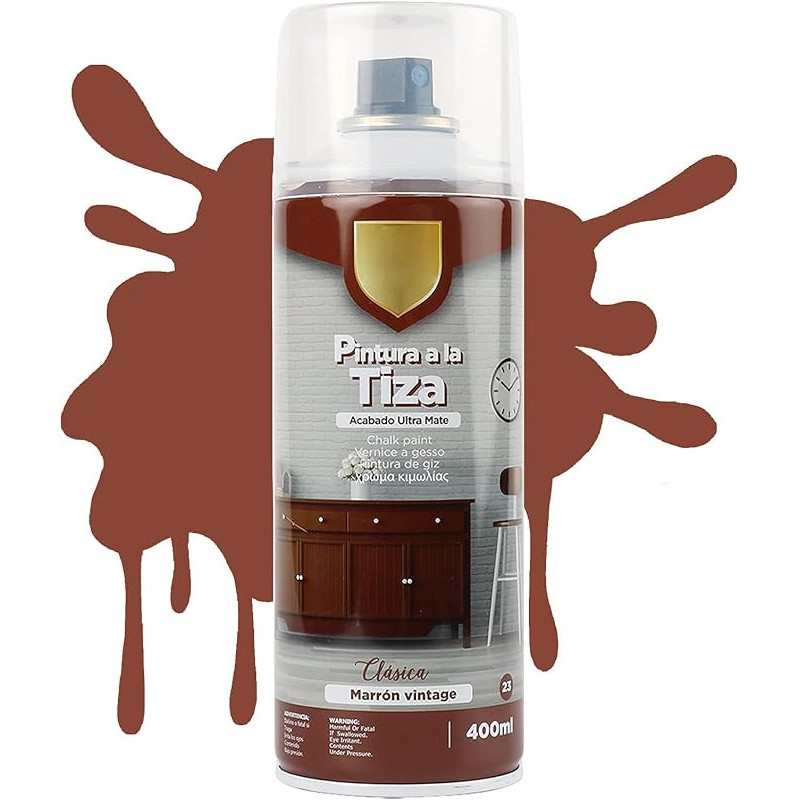 Pintura Spray a la Tiza Acabado Ultra Mate - Marrón Vintage 400ml T-23