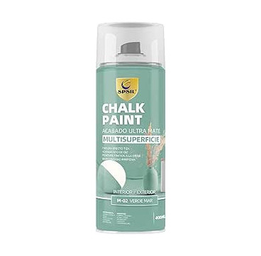 Pintura en Spray Efecto Tiza "Morandi" - Chalk Paint - Acabado Ultramate,Color Verde mar M-02