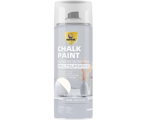 Pintura en Spray Efecto Tiza "Morandi" - Chalk Paint - Acabado Ultramate,Color Gris Nube M-05