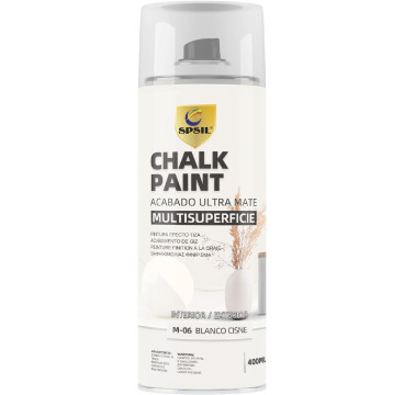 Pintura en Spray Efecto Tiza "Morandi" - Chalk Paint - Acabado Ultramate Color Blanco Cisne M-06