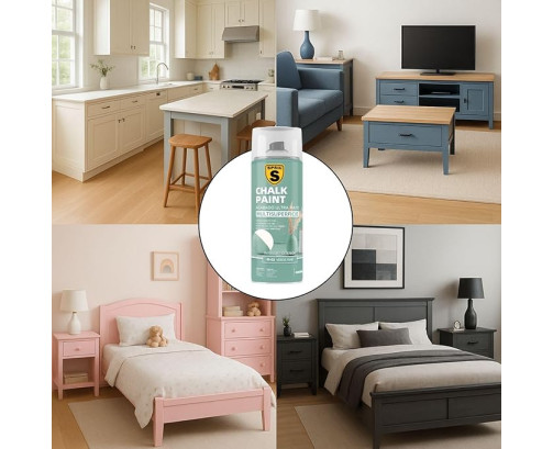 Pintura en Spray Efecto Tiza "Morandi" - Chalk Paint - Acabado Ultramate Color Gris Londres M-07