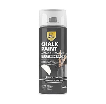 Pintura en Spray Efecto Tiza "Morandi" - Chalk Paint - Acabado Ultramate Color Negro Pantera M-08