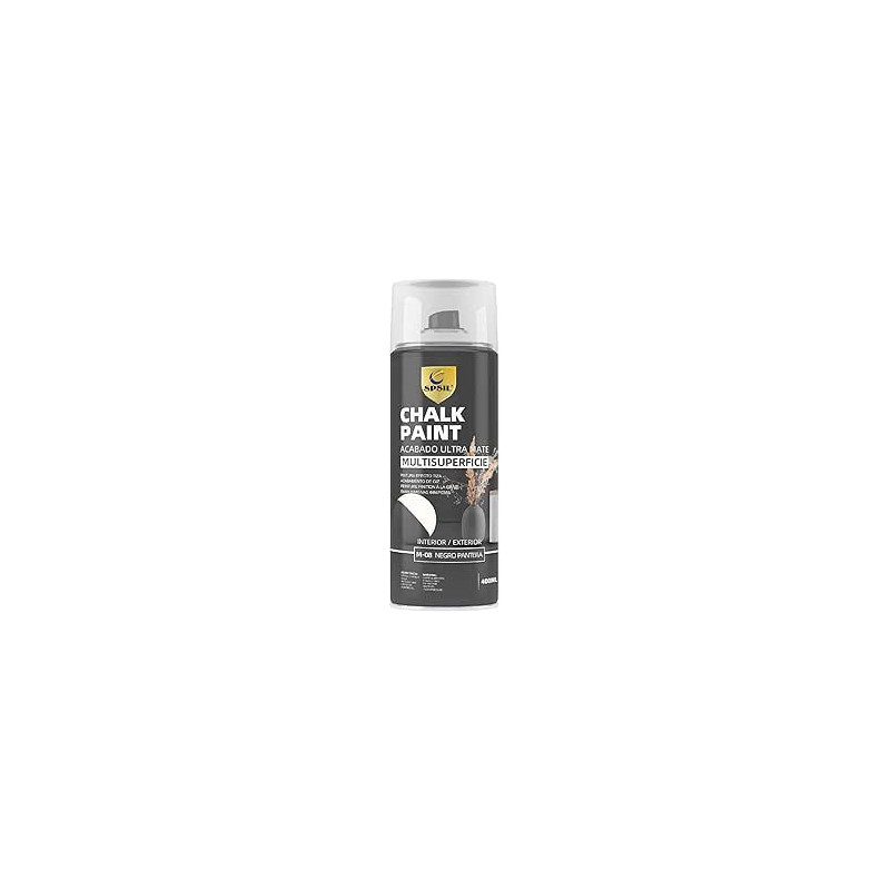 Pintura en Spray Efecto Tiza "Morandi" - Chalk Paint - Acabado Ultramate Color Negro Pantera M-08