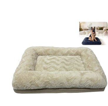 Cama para Perros Grande Ortopédica, XL Colchón para Perros Colchoneta Perro Lavable, Beige 93x68x13cm