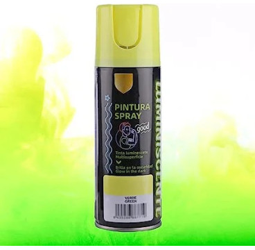 Pintura Spray Brilla en la Oscuridad Tinta luminiscente Multisuperficie Verde 200ml-SPSIL PE011-1