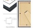 Madera, Ancho de moldura 2cm con Acabado minimalista. Cuadro ideal para enmarcar títulos y certificados , 24x30cm