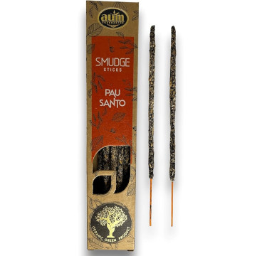Incienso Orgánico AUM Fragances - Hecho a Mano en India con Ingredientes Naturales -  Ecológico (Palo Santo)