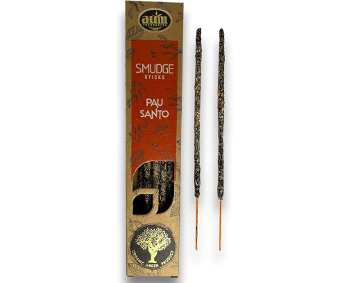 Incienso Orgánico AUM Fragances - Hecho a Mano en India con Ingredientes Naturales -  Ecológico (Palo Santo)