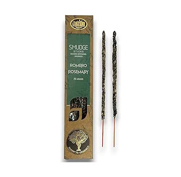 Incienso Orgánico AUM Fragances - Hecho a Mano en India con Ingredientes Naturales -Ecológico (Romero)