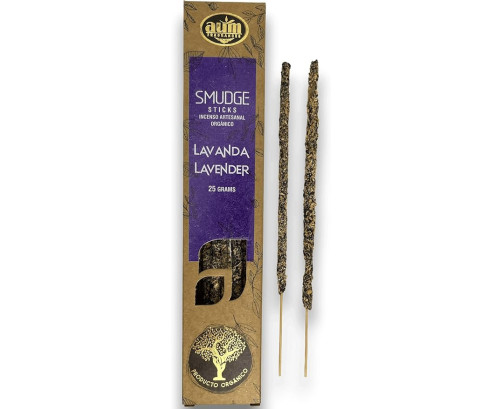 Incienso Orgánico AUM Fragances - Hecho a Mano en India con Ingredientes Naturales -Ecológico (Lavanda)