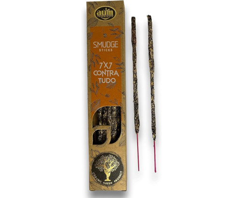 Incienso Orgánico AUM Fragances - Hecho a Mano en India con Ingredientes Naturales -Ecológico (7x7 contra Todo)