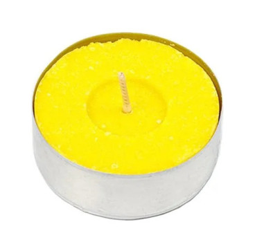 Velas de Té Citronela Grande, Tealight Citronela Perfumada Antimosquitos Velas Citronela - Pack 4 Velas, 10 Hor