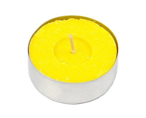 Velas de Té Citronela Grande, Tealight Citronela Perfumada Antimosquitos Velas Citronela - Pack 4 Velas, 10 Hor