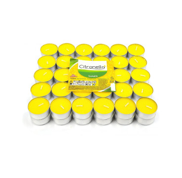 Velas de Té Citronela Perfumada Antimosquitos Pack 20 piezas